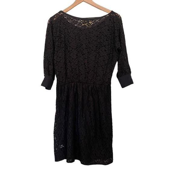 NWT Anthropologie Large Black Lace Cocktail Dress Staci Woo Souvenir - Picture 8 of 14